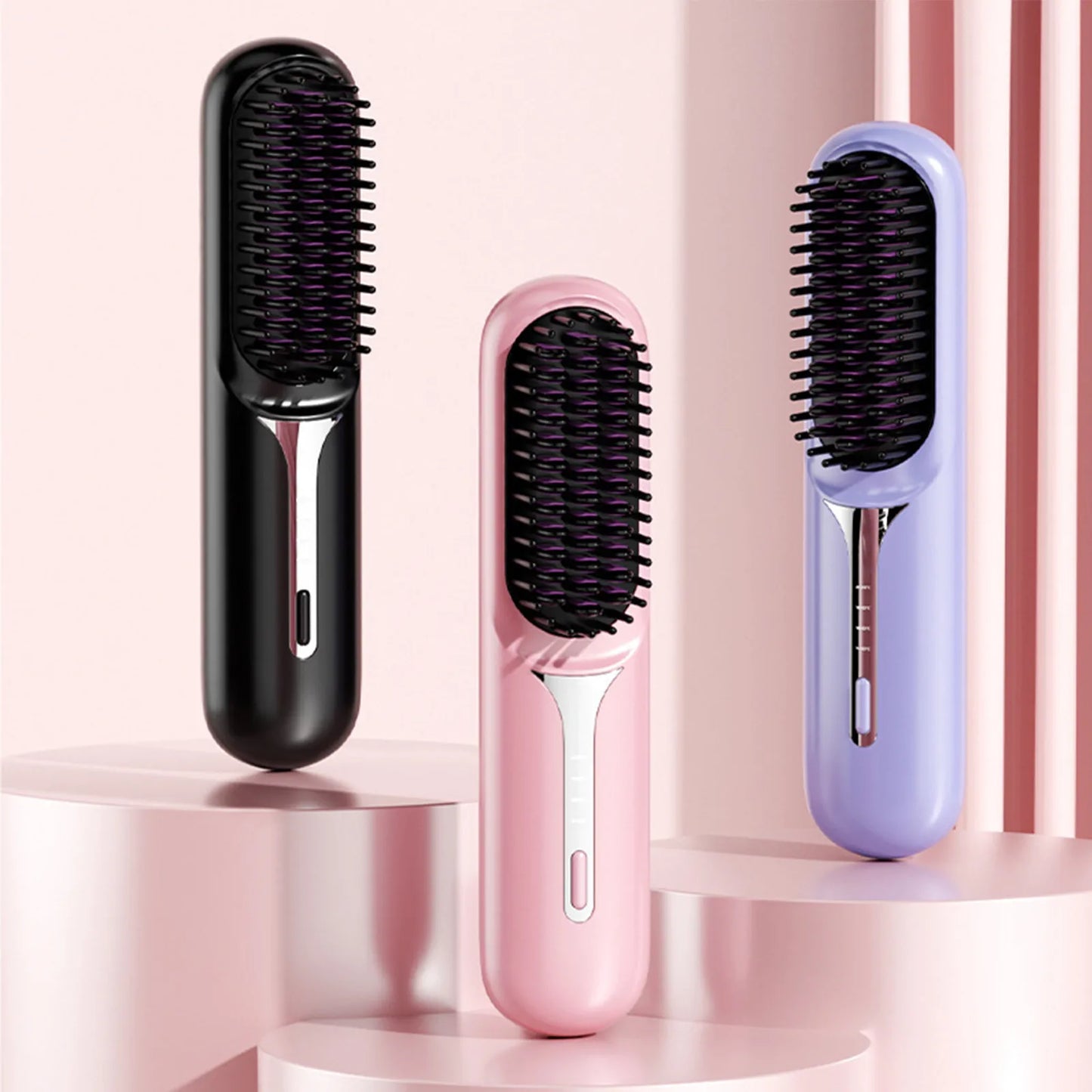 Portable Wireless Hair Straightener Brush