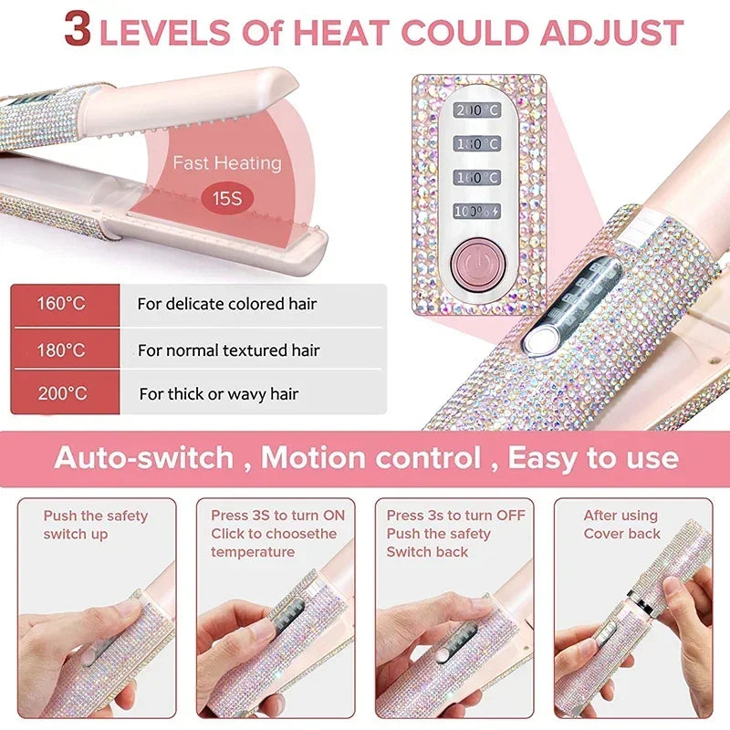 Portable Hair Straightener & Curler