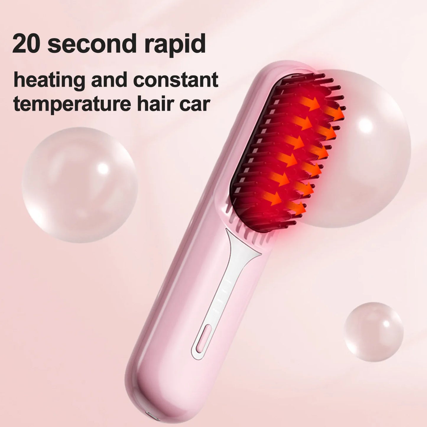 Portable Wireless Hair Straightener Brush