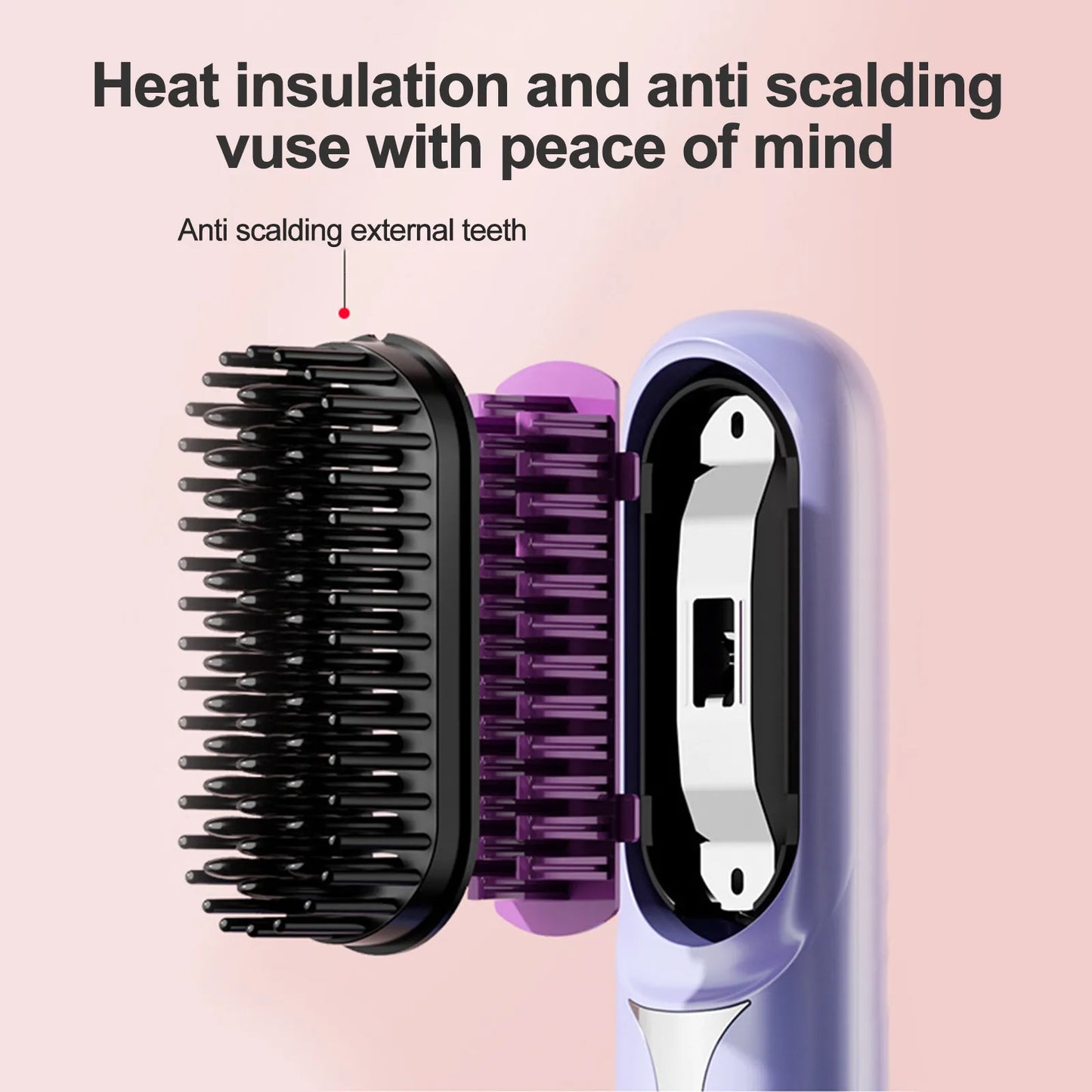 Portable Wireless Hair Straightener Brush