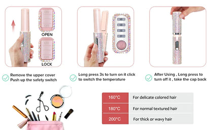 Portable Hair Straightener & Curler