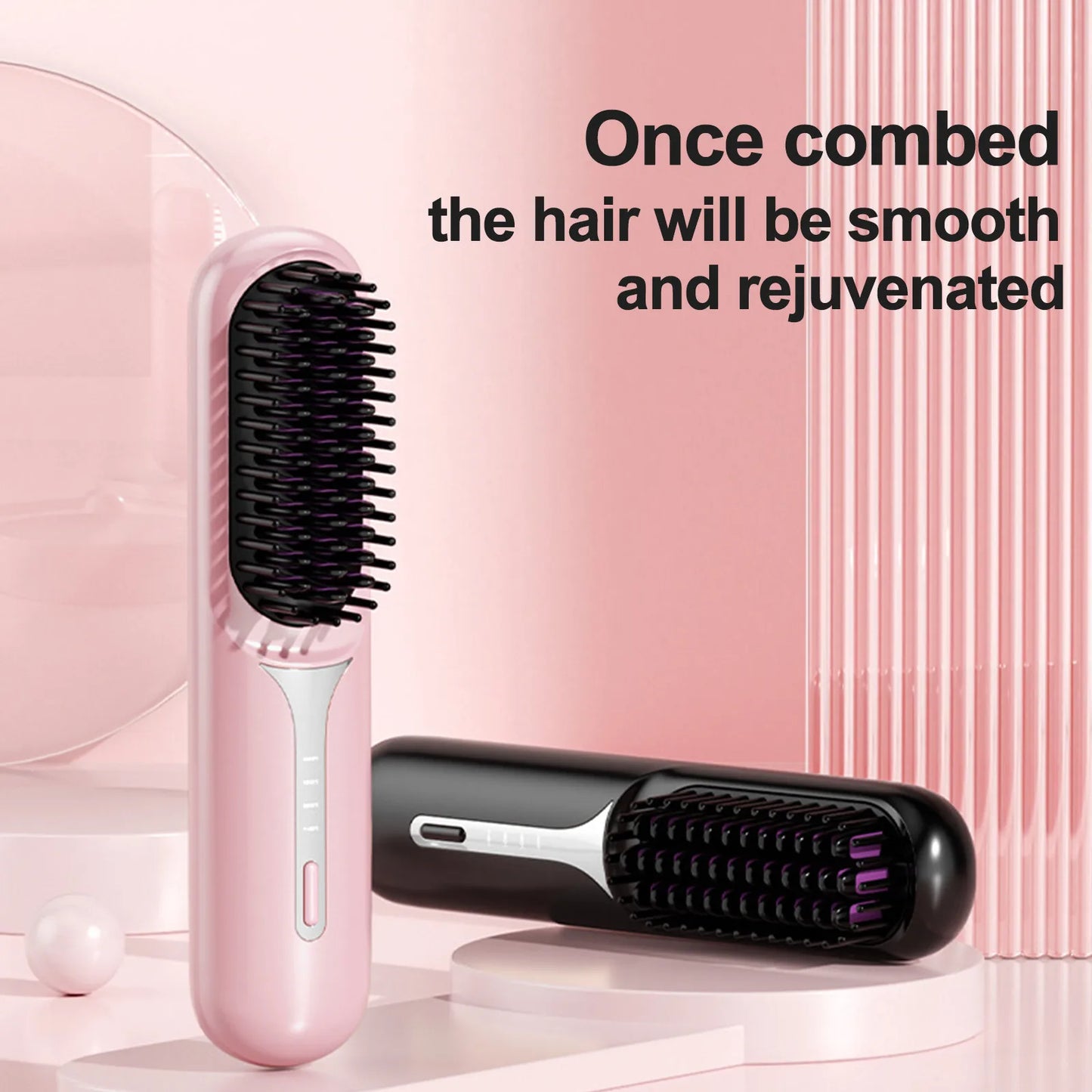 Portable Wireless Hair Straightener Brush