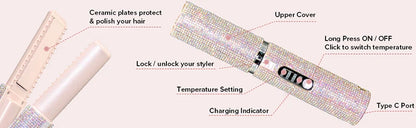 Portable Hair Straightener & Curler